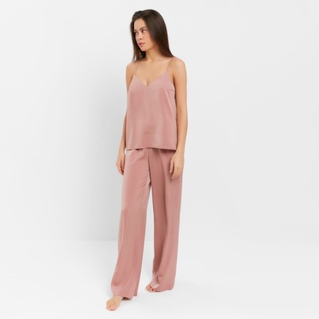 Female set (T -shirt, trousers) KAFTAN "SILK" Size 46, powder-2