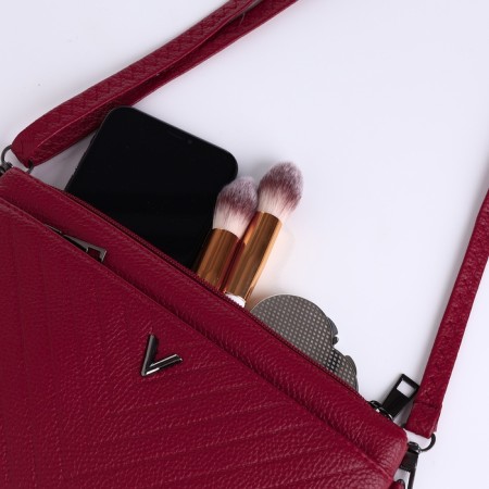 Women's bag, 24*6*14, depth on the valve, regure is a belt, red-5