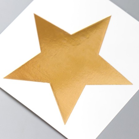 Tattoo on the body Gold "Star" 6x6 cm-2