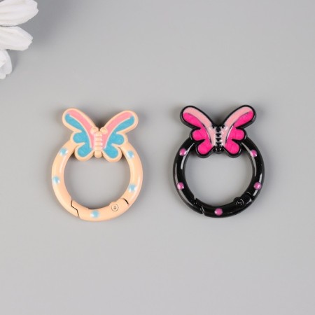 Carabiner Metal "Butterfly" set 2 pcs 3.8x3 cm