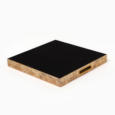 Plastic rectangular tray with the mirror "Patterns", 37 x 37 x 4.5 cm Soldier-3