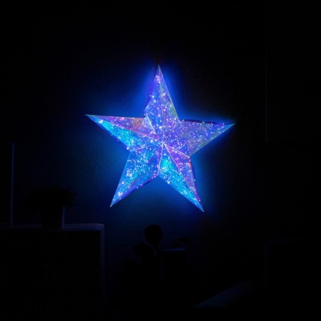 LED figure "Star" 60 cm, plastic, 220 V, glow white-4