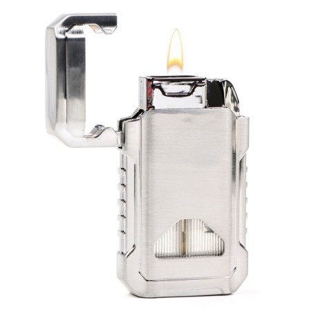 Gas lighter, piezo, silver-1