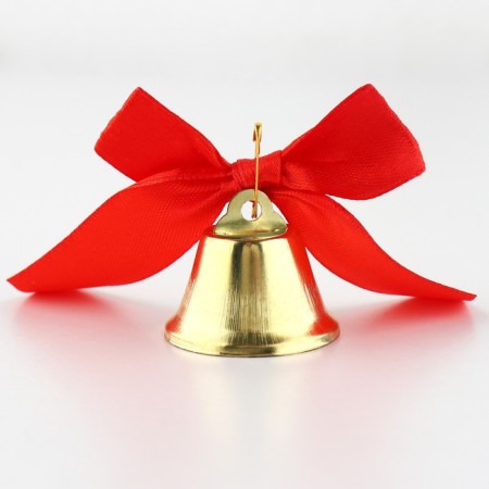 A bell on a pin with a bow for graduation, red, d = 3.6 cm-1