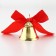 A bell on a pin with a bow for graduation, red, d = 3.6 cm
