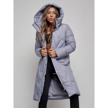 Coat insulated winter female, size 44, blue color-10