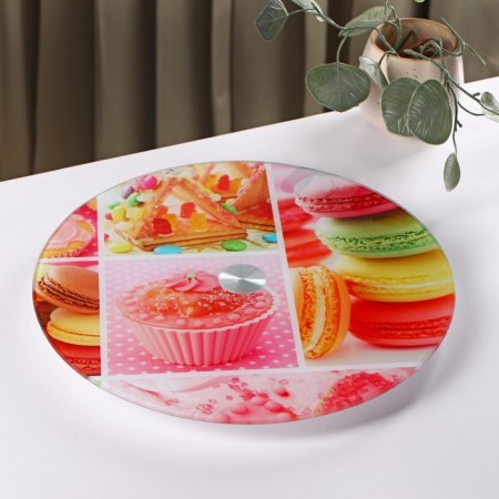 Glass stand for a cake rotating share "Sweets", D = 32 cm ㅤ-2