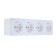 Optima Kuntsevo socket, four -seater, 16 A, 250 V, s/c, outer, with curtains, white