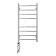 Domoterm electric heated towel rail "Medea" P8, 400x800 mm, left, chrome