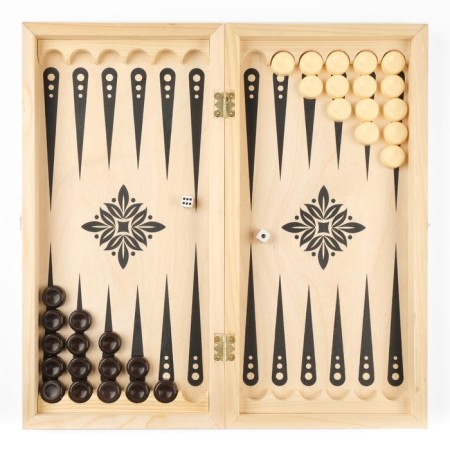 Set of chips for backsecks, 30 pcs, 2 cubes, d-2.4 cm, plastic-2
