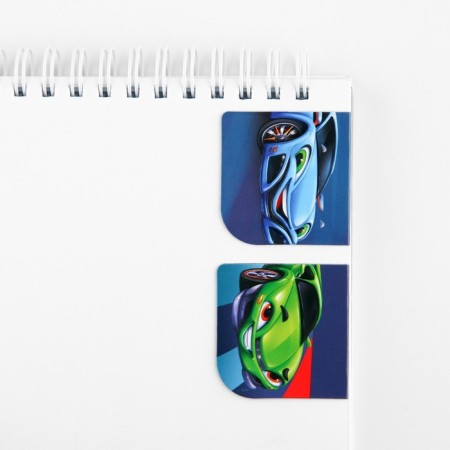 Set of Notepad A6, 32 sheets, stickers, magnetic bookmarks "Cars"-8