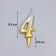 Candle for cake the number "Oval" "4", 5.5 cm, gold-serebly