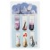 A set of magnetic bookmark for books Calligrata 6 pieces, "Eiffel Tower", mix