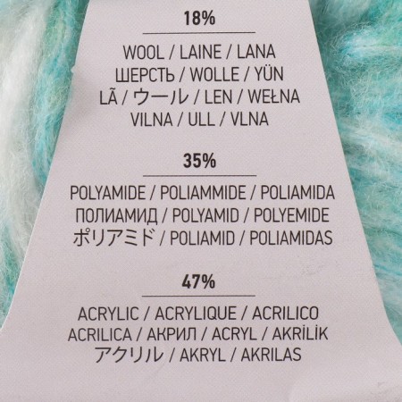 Rindrops yarn 18% wool, 35% polyamide, 47% acrylic 115m/50g (2904 mint melange)-3