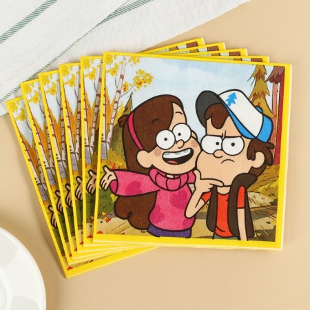 Paper Napkins "Mabel and Deer", 33x33 cm, 20 pieces, 3 layers, gravity farm-1