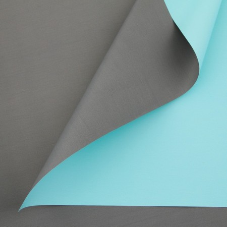 Flower film Packaging powder bilateral “turquoise+gray”, 50 μm, 0.5 x 10 m