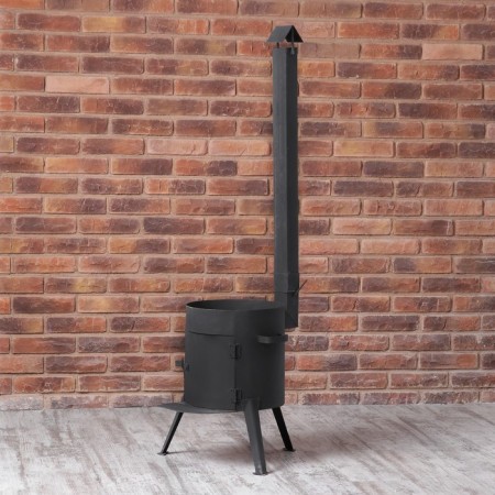 Oven for a cauldron 8 l d = 32 cm, with a chimney, with a door