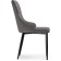 Stool on a metal frame Neli Metal/Eco -leather, Black/Gray 48x61x90 cm