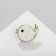The "bird" icon is small, the color is white in gold, l brush 9.5 cm