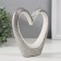 Souvenir ceramics "heart" silver-white 15x14x3.5 cm