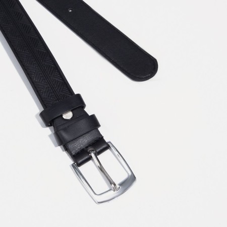 Building belt, width 3 cm, screw, metal buckle, black color-1