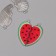 Decor for creativity metal, enamel "watermelon heart" set 2 pcs 3x2.8 cm