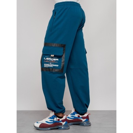 Sports male trousers, size 56, blue color-20
