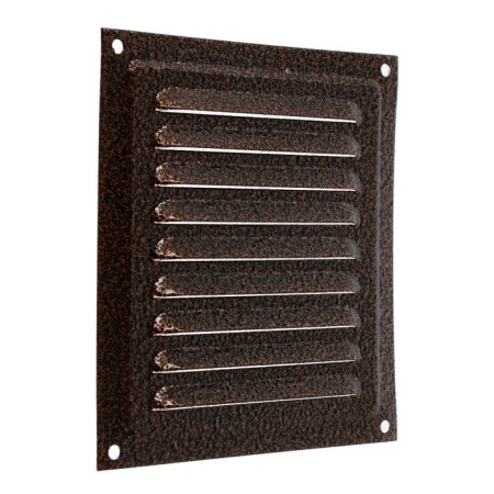 Ventilation grate Zein Lux RM1515M, 150x150 mm, with a grid, metal, copper antik-4