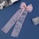 Hair clip "Schoolgirl" bow point, 12x30 cm, pink