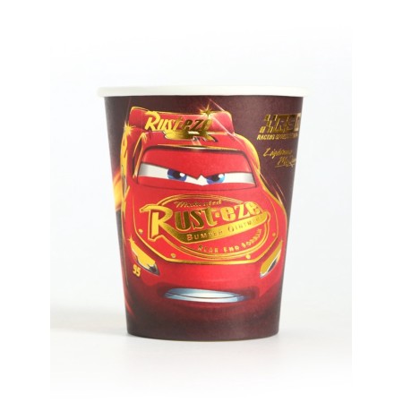 A one -time paper glass with embossing, 250 ml, wheelbarrows-1