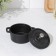 Cast iron pan Volcano, 13 × 10 × 6 cm, for serving, black color