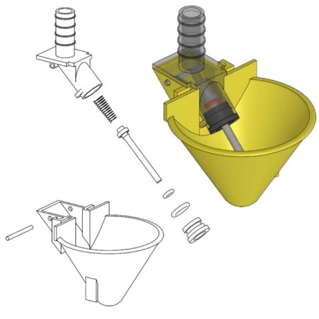 Pickeeper cup, with fastening on a grid, d = 52 mm, plastic-3