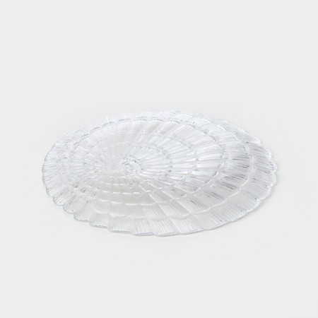Glass plate Atlantis, d = 19 cm, the color is transparent-2