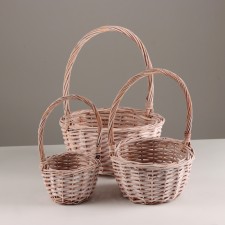A set of 3pcs of 3pcs, D26x13xh36cm, natural, willow
