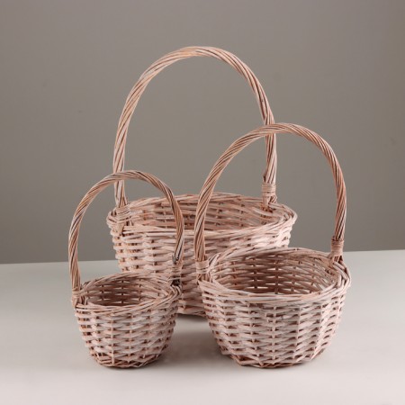 A set of 3pcs of 3pcs, D26x13xh36cm, natural, willow