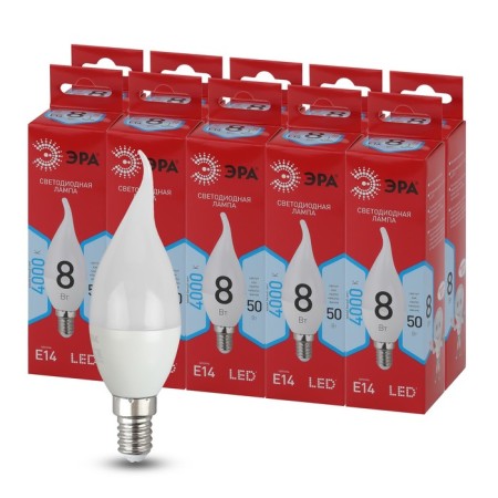 LED LED era Red Line "Candle in the Wind", 8 W, E14, 640 lm, 4000k, white glow-4