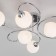 Tulia chandelier, 6x40W E27, color chrome