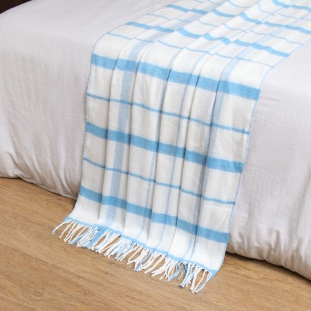 Palermo plaid 140x200cm, 15s/Soul, Kob/White/Cob, wool 20%, pan 40%, PE 40%