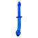 Sexus Glass bilateral phallimitator, glass, blue, 25 cm