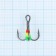 Namazu traffic light hook, with a drop and stone, 8 (int), GYR color, in a package of 5 pcs.
