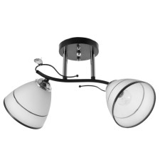Chandelier 2002/2 E27 60W black+chrome 44x26x25 cm Bayerlux