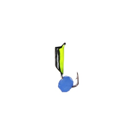 Mormyshka column black, lime abdomen + ball Granen blue, weight 0.35 g-1