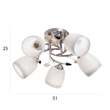 Vega chandelier 5x40W E27 Chrome Model: 2612357-9