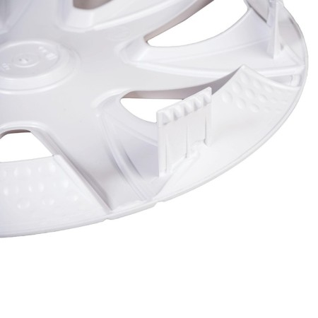 Wheel caps 16 "Airline" Joy, white gloss, chrome ring, set 2 pieces-2