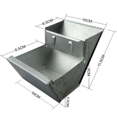 Bunker feeder for rabbits, metal-3