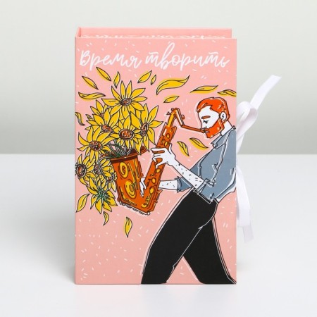 Box - book, gift packaging, “time to create”, 20 x 12.5 x 5 cm-3