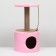 House for cats with a claw of a round, jute, 35 x 35 x 64 cm, pink