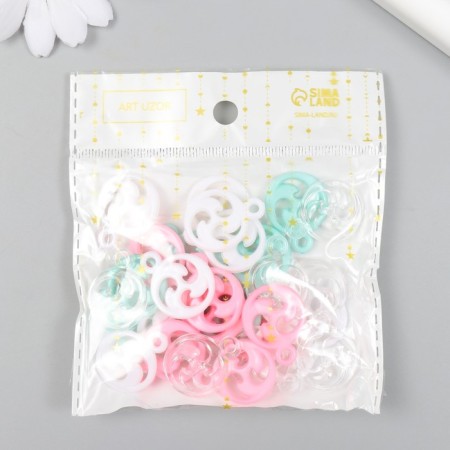 Decor for creativity plastic "Sign" set 25 grams 0.3x2x3.6 cm-2
