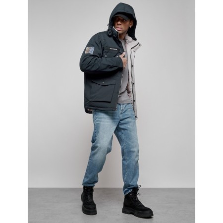 Male Winter jacket, size 50, dark blue color-16