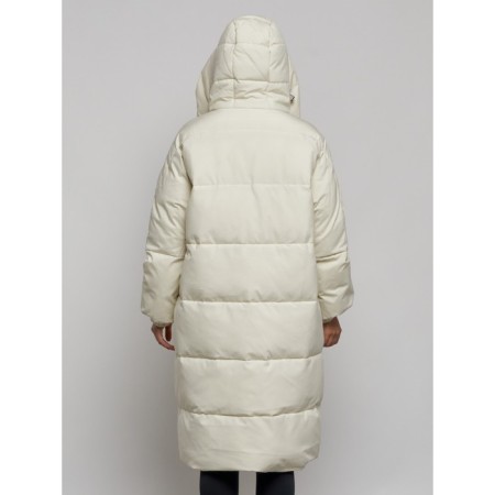 Coat insulated winter female, size 46, beige color-6